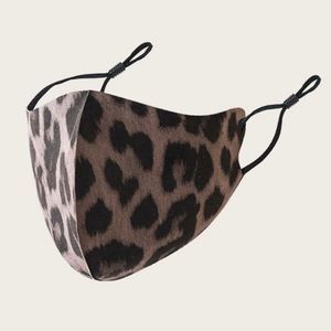Leopard Print Facial Mask. New. 100% cotton Cute
